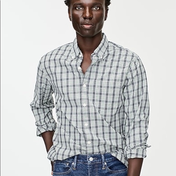 New! J Crew Plaid Slim Stretch Secret Wash Cotton